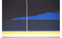 【幸福の孤独と、夜の瞼】小説付き　直筆サイン入り　額付きジークレープリント　小田原にある景色　心象風景　片田舎の風景　子供の頃に見た風景　海　空　山