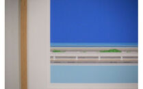 【バスを待ちながら】小説付き　直筆サイン入り　額付きジークレープリント　小田原にある景色　心象風景　片田舎の風景　子供の頃に見た風景　海　空　山