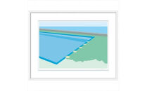 【お家に帰ろう】直筆サイン入り　額付きジークレープリント　小田原にある景色　心象風景　片田舎の風景　子供の頃に見た風景　海　空　山