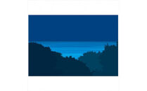 【悪い夢と小さな花】直筆サイン入り　額付きジークレープリント　小田原にある景色　心象風景　片田舎の風景　子供の頃に見た風景　海　空　山