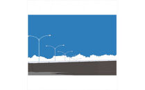 【自転車に乗って】直筆サイン入り　額付きジークレープリント　小田原にある景色　心象風景　片田舎の風景　子供の頃に見た風景　海　空　山