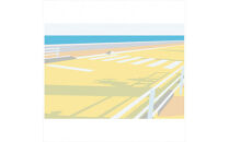 【交差点で君を】直筆サイン入り　額付きジークレープリント　小田原にある景色　心象風景　片田舎の風景　子供の頃に見た風景　海　空　山