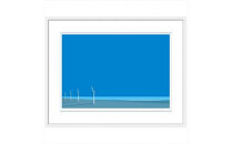 【花が咲く】直筆サイン入り　額付きジークレープリント　小田原にある景色　心象風景　片田舎の風景　子供の頃に見た風景　海　空　山