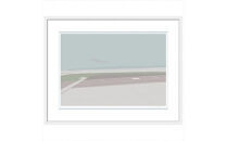 【始まったことと、終わったことと】直筆サイン入り　額付きジークレープリント　小田原にある景色　心象風景　片田舎の風景　子供の頃に見た風景　海　空　山