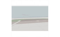 【始まったことと、終わったことと】直筆サイン入り　額付きジークレープリント　小田原にある景色　心象風景　片田舎の風景　子供の頃に見た風景　海　空　山