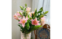 ピンクユリの花束【 神奈川県 小田原市 】