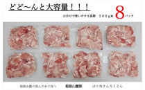 箱根山麓豚　モモ・ウデ切り落とし４K盛り(500ｇ×８パック)【 箱根山麓豚 切り落とし 神奈川県 小田原市 】