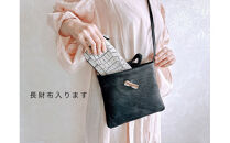 鹿の角ボタンのサコッシュ(ブラック)【&nbsp;神奈川県&nbsp;小田原市&nbsp;】