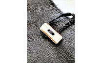 鹿の角ボタンのサコッシュ(ブラック)【&nbsp;神奈川県&nbsp;小田原市&nbsp;】