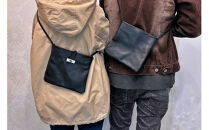 鹿の角ボタンのサコッシュ(ブラック)【&nbsp;神奈川県&nbsp;小田原市&nbsp;】