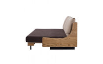 ソファベッド&nbsp;セミダブル&nbsp;幅180cm&nbsp;フォース&nbsp;Exごろ寝ソファ&nbsp;ごろ寝ソファ&nbsp;＜02.ヴィンテージナチュラル×ブラウン(ベージュ)＞&nbsp;【モーブル／大川家具】