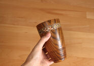 【箱根寄木細工　ジョッキ】伝統工芸品で乙な一杯！木肌が作るクリーミーな泡立ち、結露しにくいのも嬉しい！【 キッチン用品 食器 雑貨 日用品 木製食器　職人メイド 工芸品 職人の手作り おしゃれ食器 神奈川県 小田原市 】