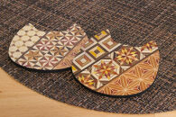 【箱根寄木細工　猫の形がかわいい貼りコースター２枚セット】いつもの暮らしにおしゃれなアイテムを【 コースター 神奈川県 小田原市 】