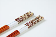 【箱根寄木細工 茶 夫婦箸】【 夫婦箸 神奈川県 小田原市 】