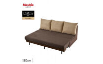 ソファベッド&nbsp;セミダブル&nbsp;幅180cm&nbsp;フォース&nbsp;Exごろ寝ソファ&nbsp;ごろ寝ソファ&nbsp;＜04.ブラウン×ブラウン(ベージュ)＞&nbsp;【モーブル／大川家具】