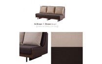 ソファベッド&nbsp;セミダブル&nbsp;幅180cm&nbsp;フォース&nbsp;Exごろ寝ソファ&nbsp;ごろ寝ソファ&nbsp;＜04.ブラウン×ブラウン(ベージュ)＞&nbsp;【モーブル／大川家具】