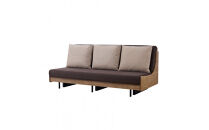 ソファベッド&nbsp;セミダブル&nbsp;幅200cm&nbsp;フォース&nbsp;Exごろ寝ソファ&nbsp;ごろ寝ソファ&nbsp;＜02.ヴィンテージナチュラル×ブラウン(ベージュ)＞&nbsp;【モーブル／大川家具】