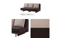 ソファベッド&nbsp;セミダブル&nbsp;幅200cm&nbsp;フォース&nbsp;Exごろ寝ソファ&nbsp;ごろ寝ソファ&nbsp;＜04.ブラウン×ブラウン(ベージュ)＞&nbsp;【モーブル／大川家具】