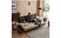 ソファベッド&nbsp;セミダブル&nbsp;幅180cm&nbsp;フォース&nbsp;Exごろ寝ソファ&nbsp;ごろ寝ソファ&nbsp;＜06.&nbsp;ブラウン×ベージュ(ブラウン)＞&nbsp;【モーブル／大川家具】