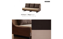 ソファベッド&nbsp;セミダブル&nbsp;幅180cm&nbsp;フォース&nbsp;Exごろ寝ソファ&nbsp;ごろ寝ソファ&nbsp;＜06.&nbsp;ブラウン×ベージュ(ブラウン)＞&nbsp;【モーブル／大川家具】