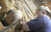 ケヤキ　9寸仁取盆【仁取盆 ケヤキ材 φ26.5cm×2cm 手作り 工芸品 ワンプレート 国産天然木 おしゃれ プレゼント 記念 お祝い 神奈川県 小田原市 】