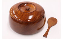 小田原漆器　8寸飯【漆塗り 国産天然木 おしゃれ プレゼント 記念 お祝い ふっくらとしたデザイン 木製食器 日用品 キッチン用品 木製 直径230mm×高さ125mm 小田原漆器 神奈川県 小田原市 】