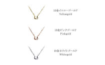 【心葉/京都kokoroba kyoto】K10 天然ダイヤモンド×馬蹄ネックレス「ホワイトゴールド」