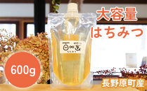 長野原町産 生はちみつ 大容量600gパウチ