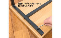 サイドテーブル&nbsp;木製&nbsp;アイアンレッグ&nbsp;アルダー&nbsp;無垢材&nbsp;1人用