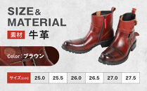 【デグナー】シフトガード付レザーZIPエンジニアブーツ[HS-B9]&nbsp;ブラウン&nbsp;25.5cm｜バイク&nbsp;バイクギア&nbsp;バイク用品&nbsp;バイクグッズ&nbsp;人気ブランド［&nbsp;京都&nbsp;バイクギア&nbsp;ブランド&nbsp;レザー&nbsp;ライディングブーツ&nbsp;メンズ&nbsp;おしゃれ&nbsp;かっこいい&nbsp;人気&nbsp;おすすめ&nbsp;革&nbsp;牛革&nbsp;レザー&nbsp;靴&nbsp;ブーツ&nbsp;バイク&nbsp;ツーリング&nbsp;ライダー&nbsp;バイカー&nbsp;&nbsp;送料無料&nbsp;ふるさと納税&nbsp;］