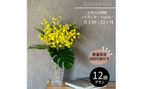 【月1回（全12回）】《数量限定・花瓶付き》～スタンダードstyle～季節の花束定期便（全12回）月1回お届け【&nbsp;花&nbsp;お花&nbsp;神奈川県&nbsp;小田原市&nbsp;】