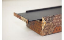 【箱根寄木細工　ティッシュケース　亀甲】お部屋の雰囲気作りのアクセントに