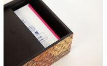 【箱根寄木細工　ティッシュケース　亀甲】お部屋の雰囲気作りのアクセントに