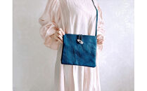 鹿の角ボタンのウォーカーズサコッシュ(ブルー)【&nbsp;神奈川県&nbsp;小田原市&nbsp;】