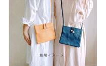 鹿の角ボタンのウォーカーズサコッシュ(ブルー)【&nbsp;神奈川県&nbsp;小田原市&nbsp;】