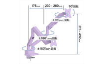 Pixio&nbsp;モニターアーム&nbsp;デュアル&nbsp;耐荷重9kg/1本&nbsp;パープル/紫&nbsp;PSW1DPP