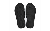 海にかえる生分解性の国産ビーチサンダル「SIX LINE」☆小田原城型フローティングキーホルダー付き ソール：ブラック×鼻緒：ブラック・24cm【高島屋選定品】