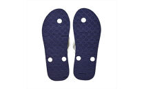 海にかえる生分解性の国産ビーチサンダル「SIX LINE」☆小田原城型フローティングキーホルダー付き ソール：ネイビー×鼻緒：ホワイト・27cm【高島屋選定品】