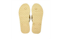 海にかえる生分解性の国産ビーチサンダル「SIX LINE」☆小田原城型フローティングキーホルダー付き ソール：ナチュラル×鼻緒：ナチュラル・23cm【高島屋選定品】