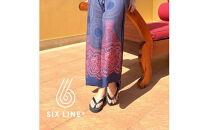 海にかえる生分解性の国産ビーチサンダル「SIX LINE」☆小田原城型フローティングキーホルダー付き ソール：ナチュラル×鼻緒：ナチュラル・26cm【高島屋選定品】