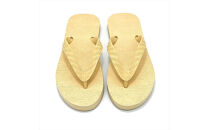 海にかえる生分解性の国産ビーチサンダル「SIX LINE」☆小田原城型フローティングキーホルダー付き ソール：ナチュラル×鼻緒：ナチュラル・27cm【高島屋選定品】