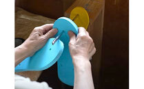 海にかえる生分解性の国産ビーチサンダル「SIX LINE」☆小田原城型フローティングキーホルダー付き ソール：ナチュラル×鼻緒：ナチュラル・27cm【高島屋選定品】