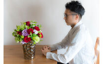 アレンジメント&nbsp;Mサイズ_レッド系