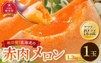 【26年発送先行予約】旭川発！北海道の赤肉メロン1玉（1玉標準&nbsp;1.3kg以上）2026年6月下旬から発送開始予定&nbsp;【&nbsp;果物&nbsp;くだもの&nbsp;フルーツ&nbsp;メロン&nbsp;赤肉&nbsp;赤肉メロン&nbsp;旬&nbsp;お取り寄せ&nbsp;甘い&nbsp;北海道産&nbsp;旭川市&nbsp;北海道&nbsp;】&nbsp;_05230