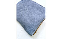 鹿革L字財布ミニ　ブルーグレー【&nbsp;財布&nbsp;神奈川県&nbsp;小田原市&nbsp;】