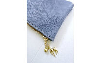 鹿革L字財布ミニ　ブルーグレー【&nbsp;財布&nbsp;神奈川県&nbsp;小田原市&nbsp;】