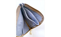 鹿革L字財布ミニ　ブルーグレー【&nbsp;財布&nbsp;神奈川県&nbsp;小田原市&nbsp;】