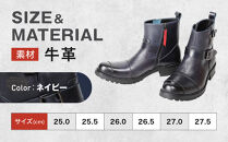 【デグナー】シフトガード付レザーZIPエンジニアブーツ[HS-B9]&nbsp;ネイビー&nbsp;27cm｜バイク&nbsp;バイクギア&nbsp;バイク用品&nbsp;バイクグッズ&nbsp;人気ブランド［&nbsp;京都&nbsp;バイクギア&nbsp;ブランド&nbsp;レザー&nbsp;ライディングブーツ&nbsp;メンズ&nbsp;おしゃれ&nbsp;かっこいい&nbsp;人気&nbsp;おすすめ&nbsp;革&nbsp;牛革&nbsp;レザー&nbsp;靴&nbsp;ブーツ&nbsp;バイク&nbsp;ツーリング&nbsp;ライダー&nbsp;バイカー&nbsp;送料無料&nbsp;ふるさと納税&nbsp;］