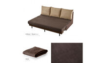 【Exらくらくカバー(同色)セット】&nbsp;ソファベッド&nbsp;セミダブル&nbsp;幅180cm&nbsp;フォース&nbsp;Exごろ寝ソファ&nbsp;ごろ寝ソファ&nbsp;＜04.ブラウン×ブラウン(ベージュ)＞&nbsp;【モーブル／大川家具】