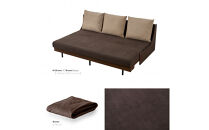 【Exらくらくカバー(同色)セット】&nbsp;ソファベッド&nbsp;セミダブル&nbsp;幅200cm&nbsp;フォース&nbsp;Exごろ寝ソファ&nbsp;ごろ寝ソファ&nbsp;＜04.ブラウン×ブラウン(ベージュ)＞&nbsp;【モーブル／大川家具】